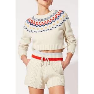 NEW SOLID & STRIPED carley sweater in ivory multi
